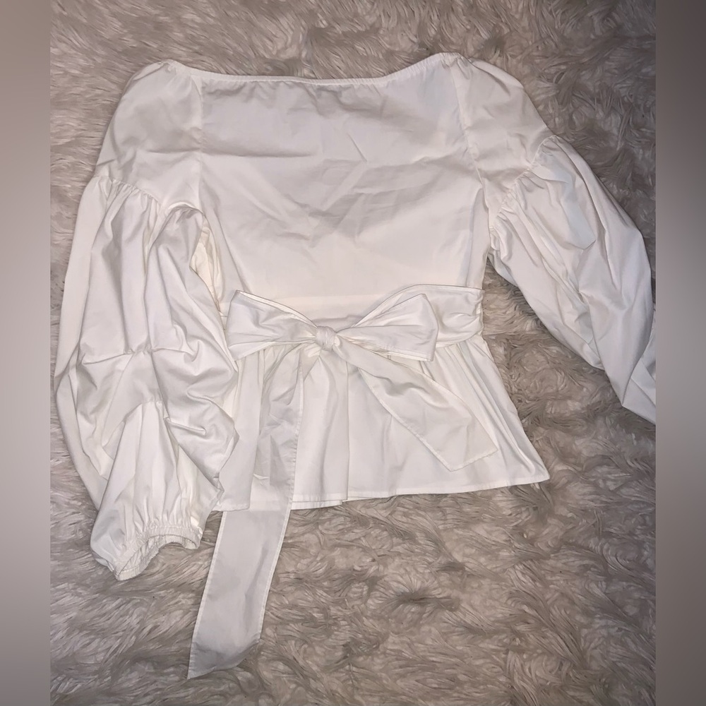 Express puffy sleeves dressy shirt.